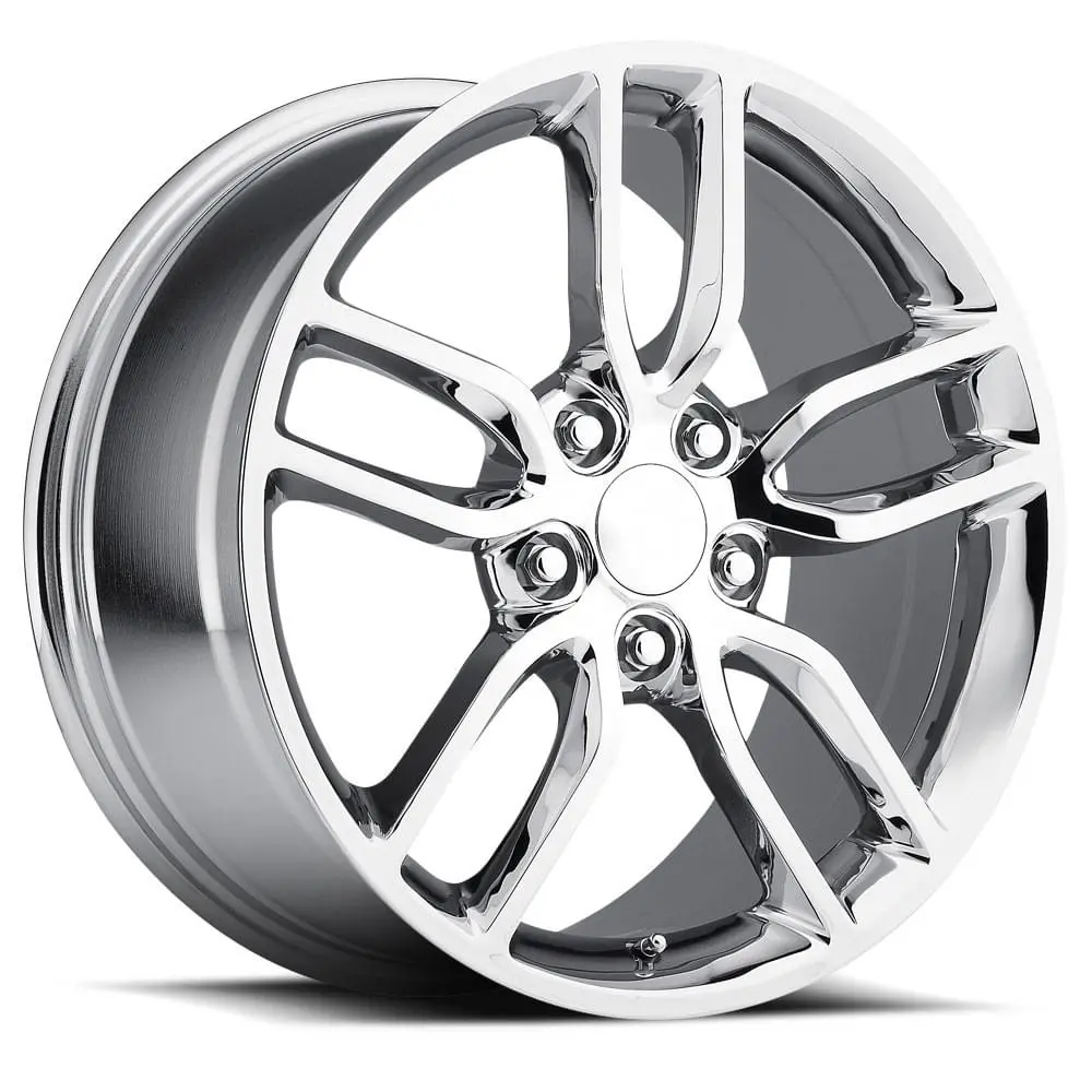 20X10 Chrome C7 Z51 Style Wheels For Corvette ( 5X120.65Mm, +79 Offset) 1