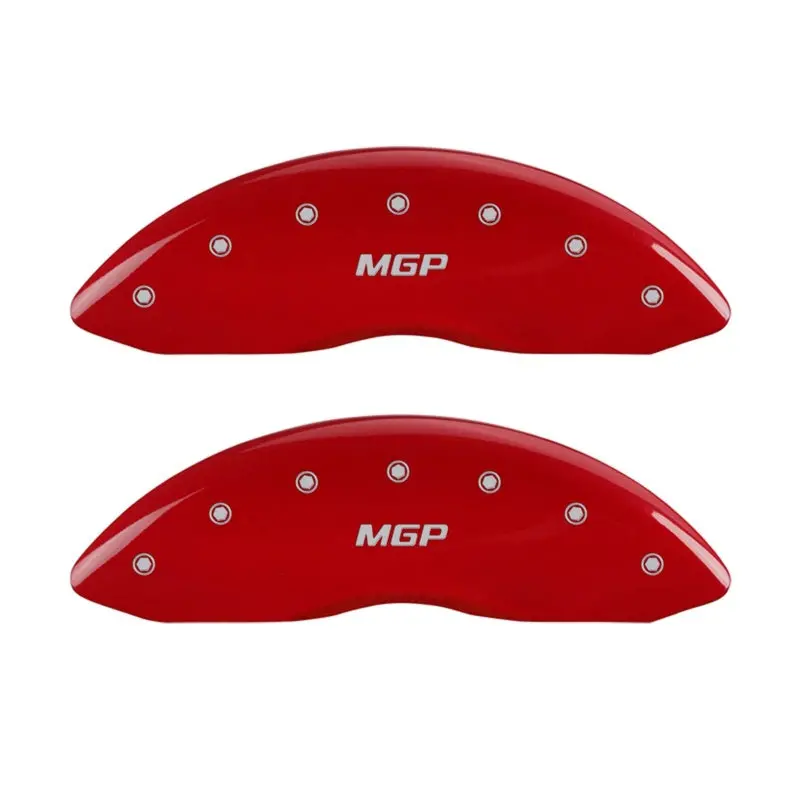 Mgp Engraved Red Caliper Covers – Front Pair With Silver Accent 1