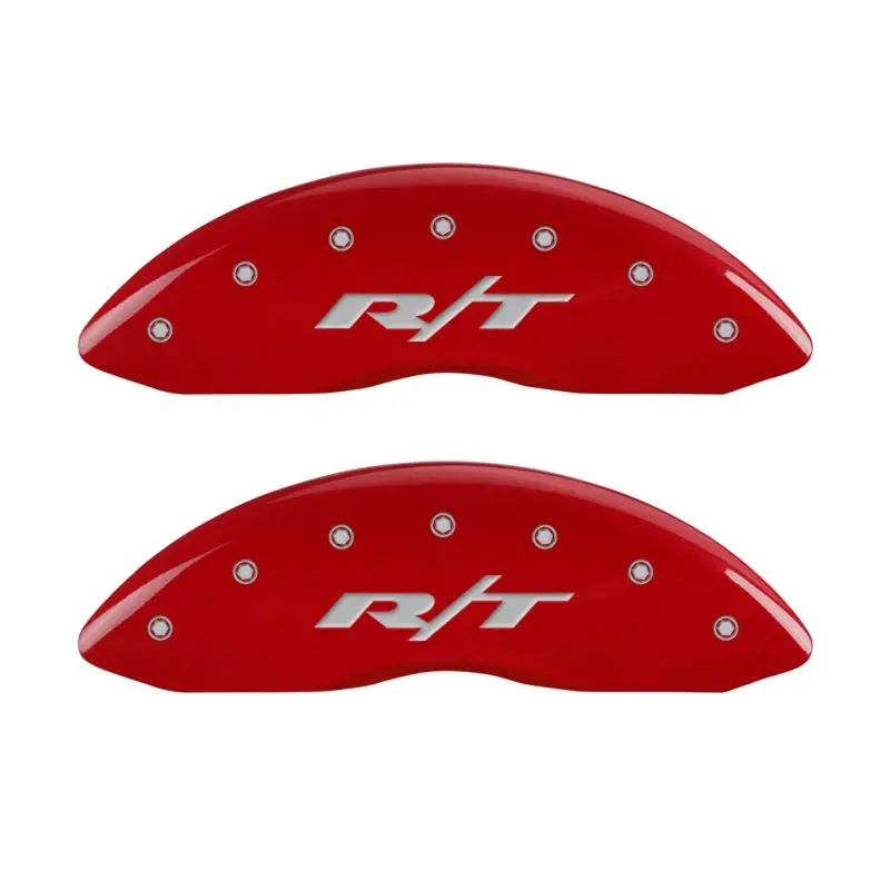 Mgp Rt1-Truck Caliper Covers – Engraved Front & Rear, Red Finish With Silver Chrome Accents 1