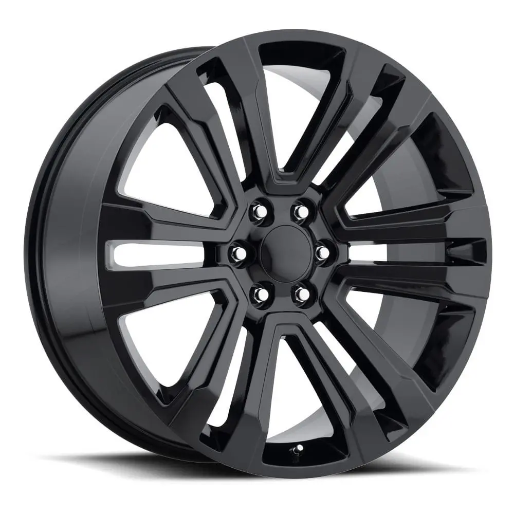 22X9 Gloss Black Cadillac Escalade Style Wheels (Fr72, 6X139.7, +24 Offset) 1