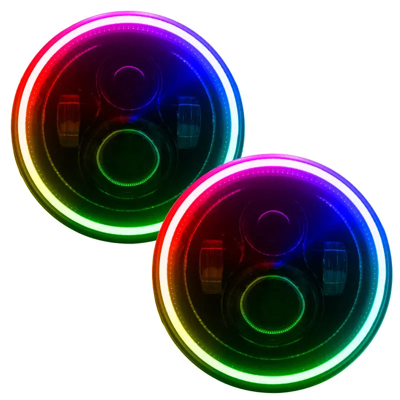 Oracle Lighting 7-Inch Colorshift 2.0 Led Headlights With Matte Black Bezels 1