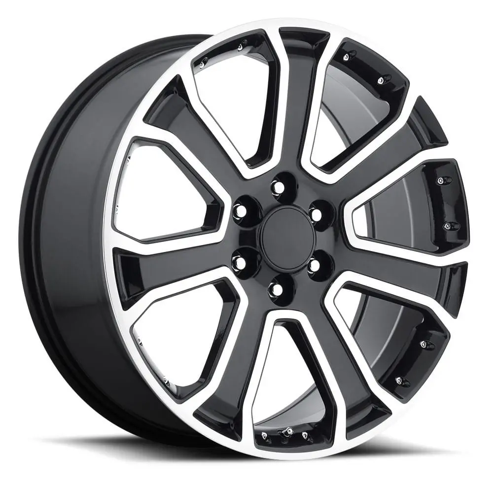 22X9 Gloss Black Machinedface Gmc Yukon Denali Rims (Fr49) 1