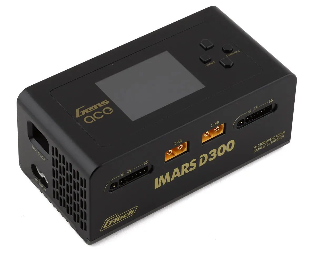 Gens Ace Imars D300 G-Tech Smart Dual Ac/Dc Charger (6S/16A) (Black) Gea300wd300-Ub 1