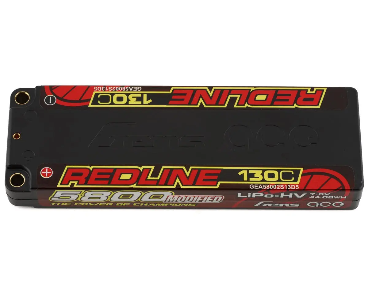 Gens Ace Redline 2S Lihv Lipo Lcg Battery 130C (7.6V/5800Mah) Gea58002s13d5 1
