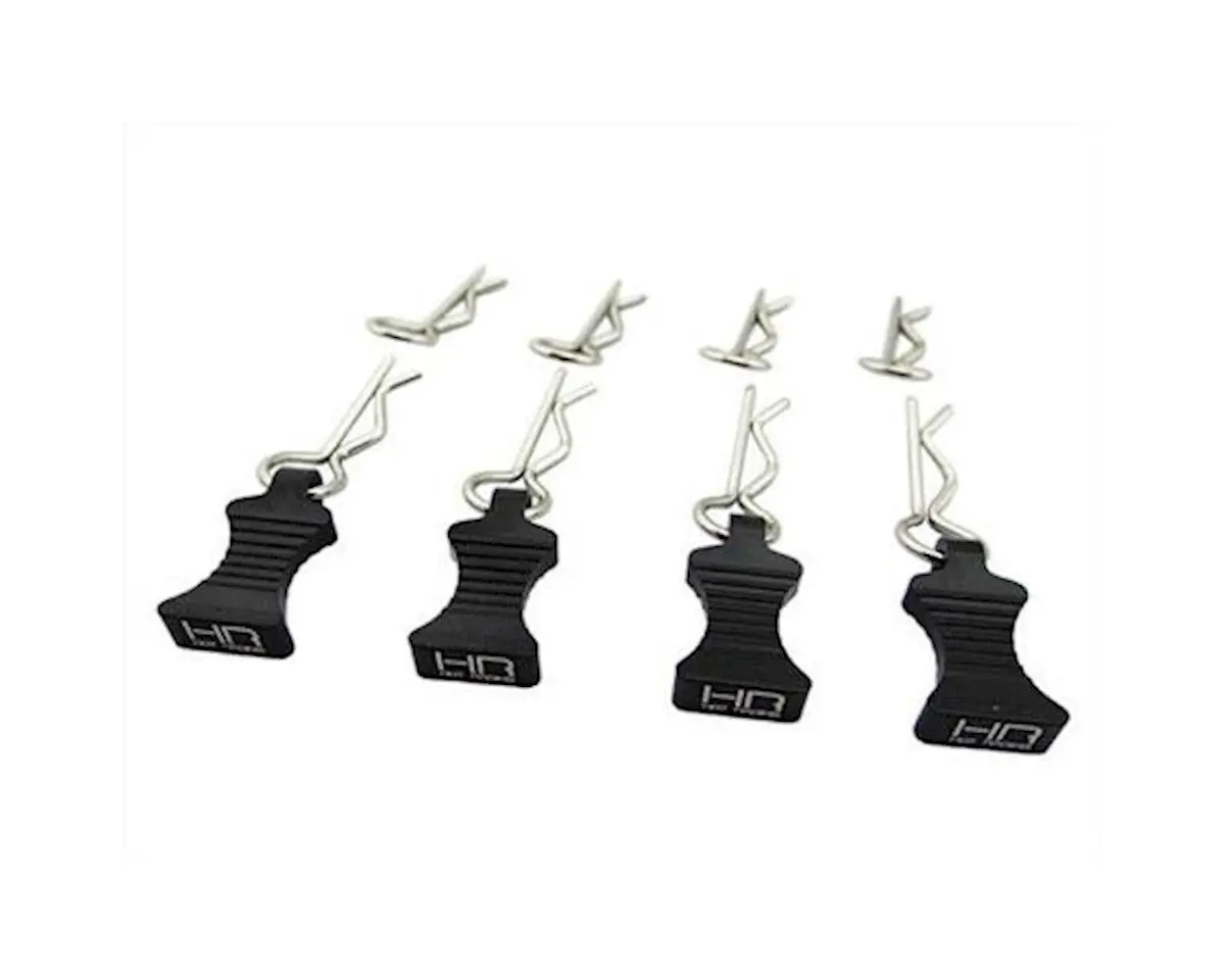 Hot Racing 1/10 Aluminum Ez Pulls W/Body Clips (4) 1