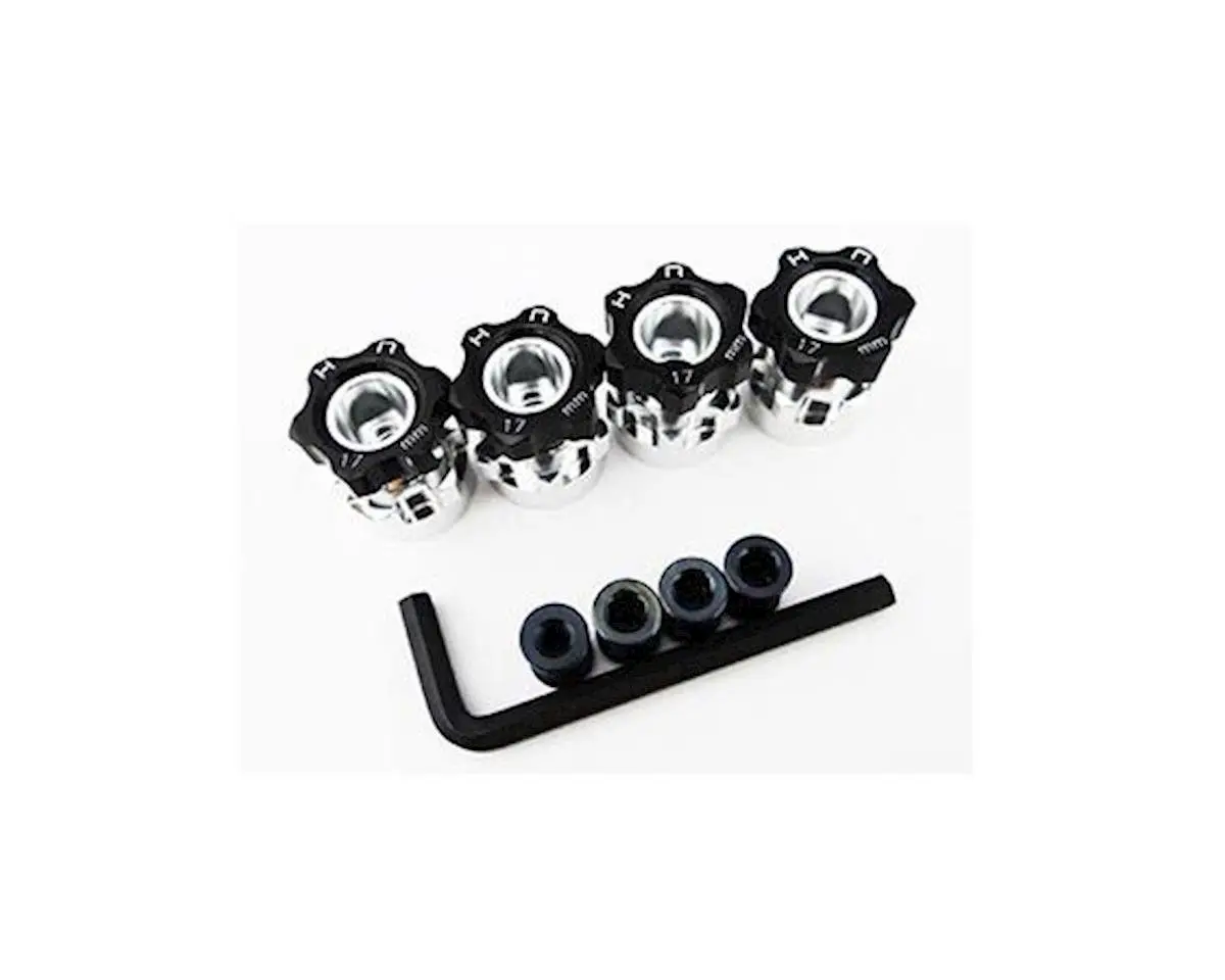 Hot Racing 12Mm To 17Mm Hex Hub Adapters (4) (6Mm Offset) Wh17hs01 1