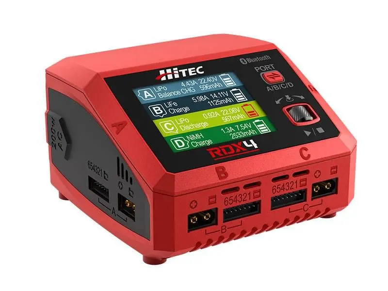 Hitec Rdx4 Dual Smart Lipo Battery Balance Charger 44354 1