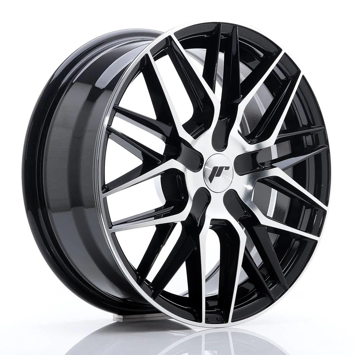 Japan Racing Wheels Jr28 Gloss Black Machined Face 17*7 1