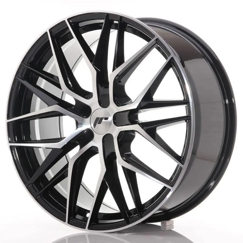 Japan Racing Wheels Jr28 Blank Gloss Black Machined Face 21*9 1