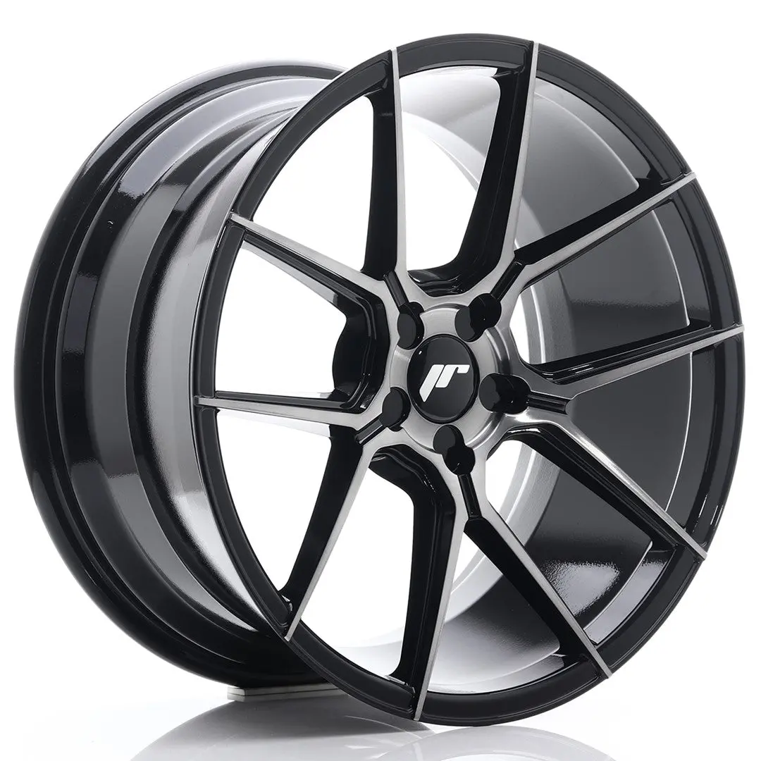 Japan Racing Wheels Jr30 Glossy Black Brushed Tinted Face 19*9.5 1