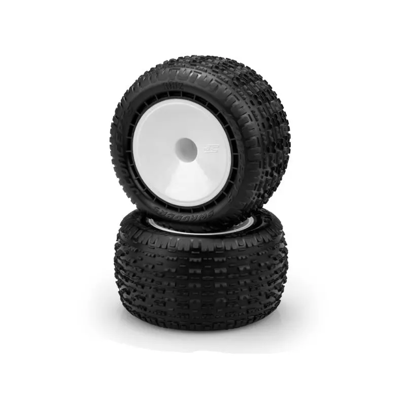 Jconcepts Swaggers 2.2" Pre-Mounted Stadium Truck Tires (White) (2) (Pink) 3162-101091 1