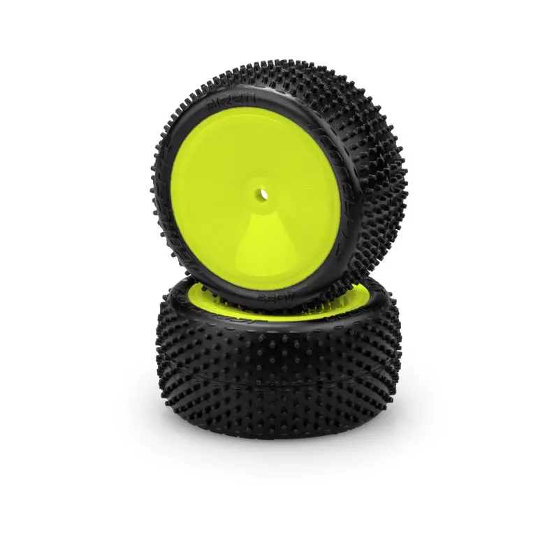 Jconcepts Siren Lp 2.2" Pre-Mounted Rear Buggy Carpet Tires (Yellow) (2) (Pink) 4029-201021 1