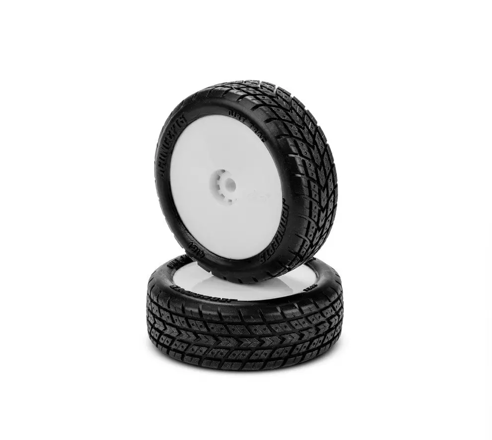 Jconcepts Dirt Trac Mini - Green Compound, Pre-Mounted, White Wheels (Fits - Mini-B Front 4121-1211 1