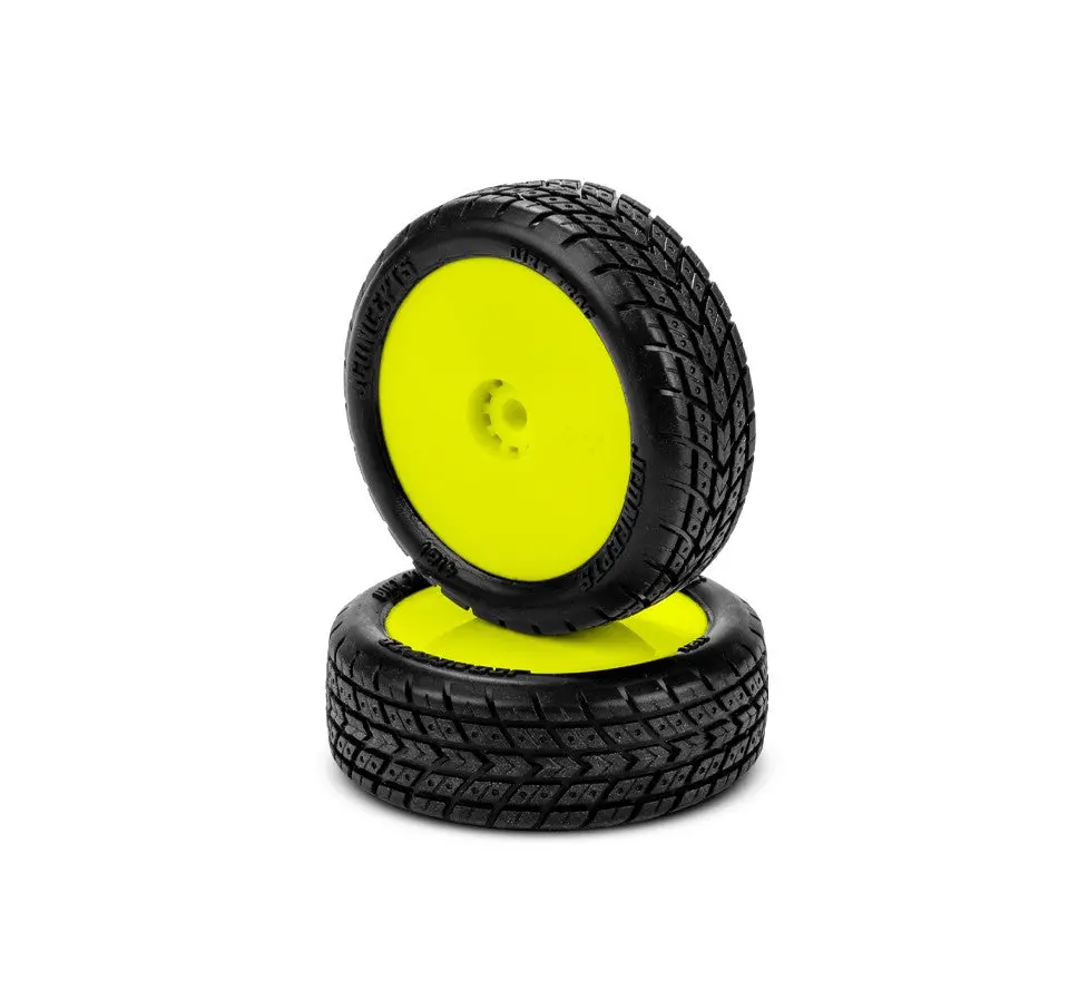 Jconcepts Dirt Trac Mini - Green Compound, Pre-Mounted, Yellow Wheels (Fits - Mini-B Front) 4121-2211 1