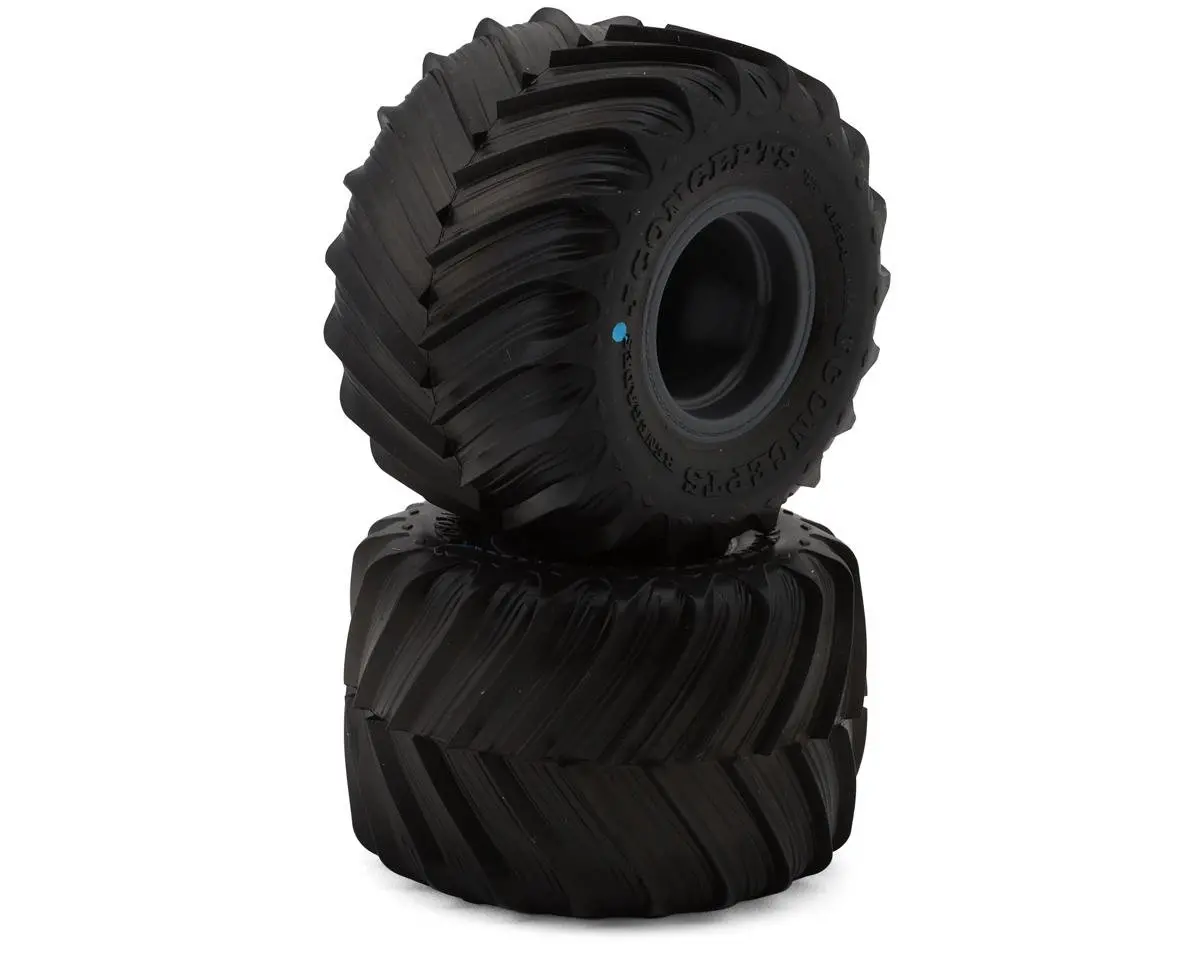 Jconcepts Losi Mini Lmt Renegades Pre-Mounted Monster Truck Tires (2) (Blue) 4123-41914 1