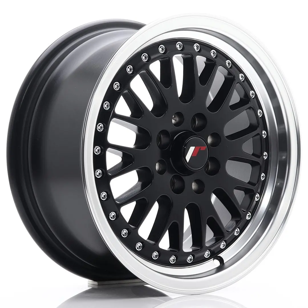 Japan Racing Wheels Jr10 Matt Black Silver Lip 15*7 1