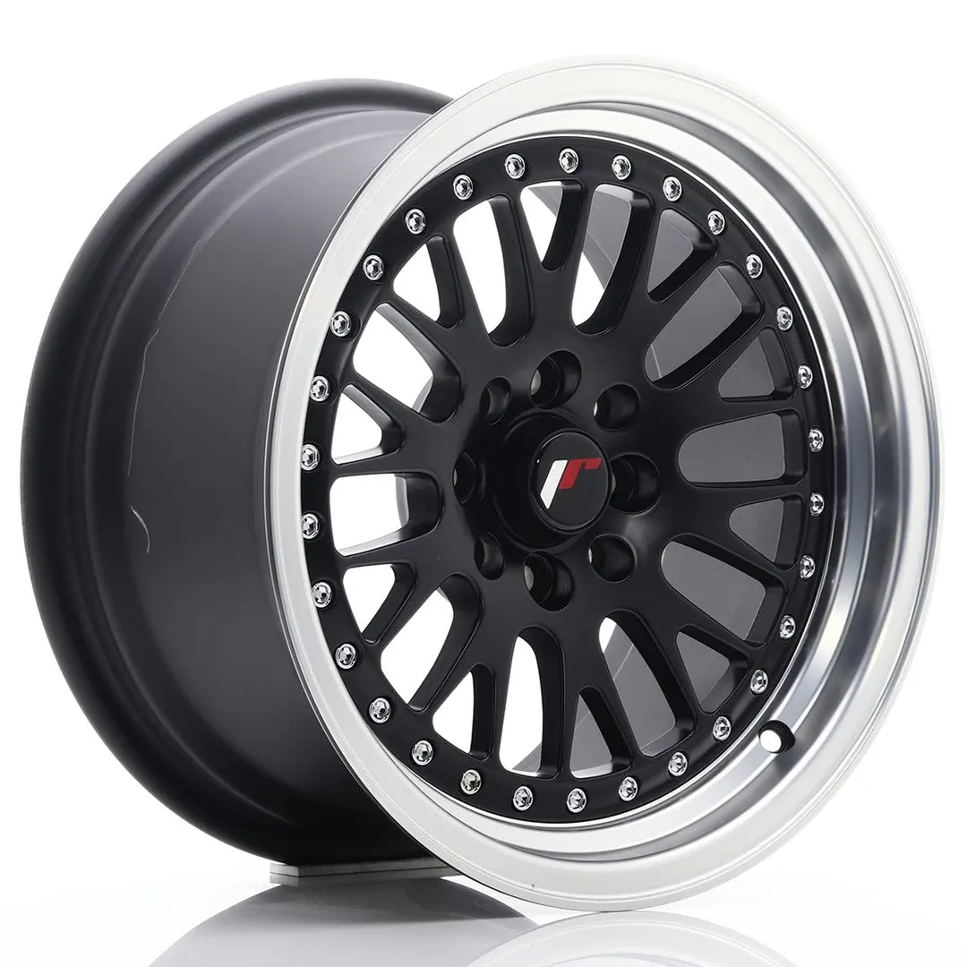 Japan Racing Wheels Jr10 Matt Black Silver Lip 15*8 1