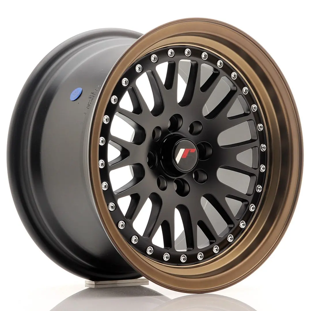 Japan Racing Wheels Jr10 Matt Black Bronze Lip  15*8 1