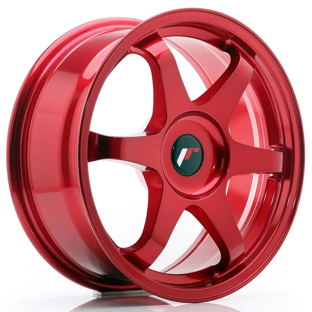 Japan Racing Wheels Jr3 Blank Platinum Red 17*7 1