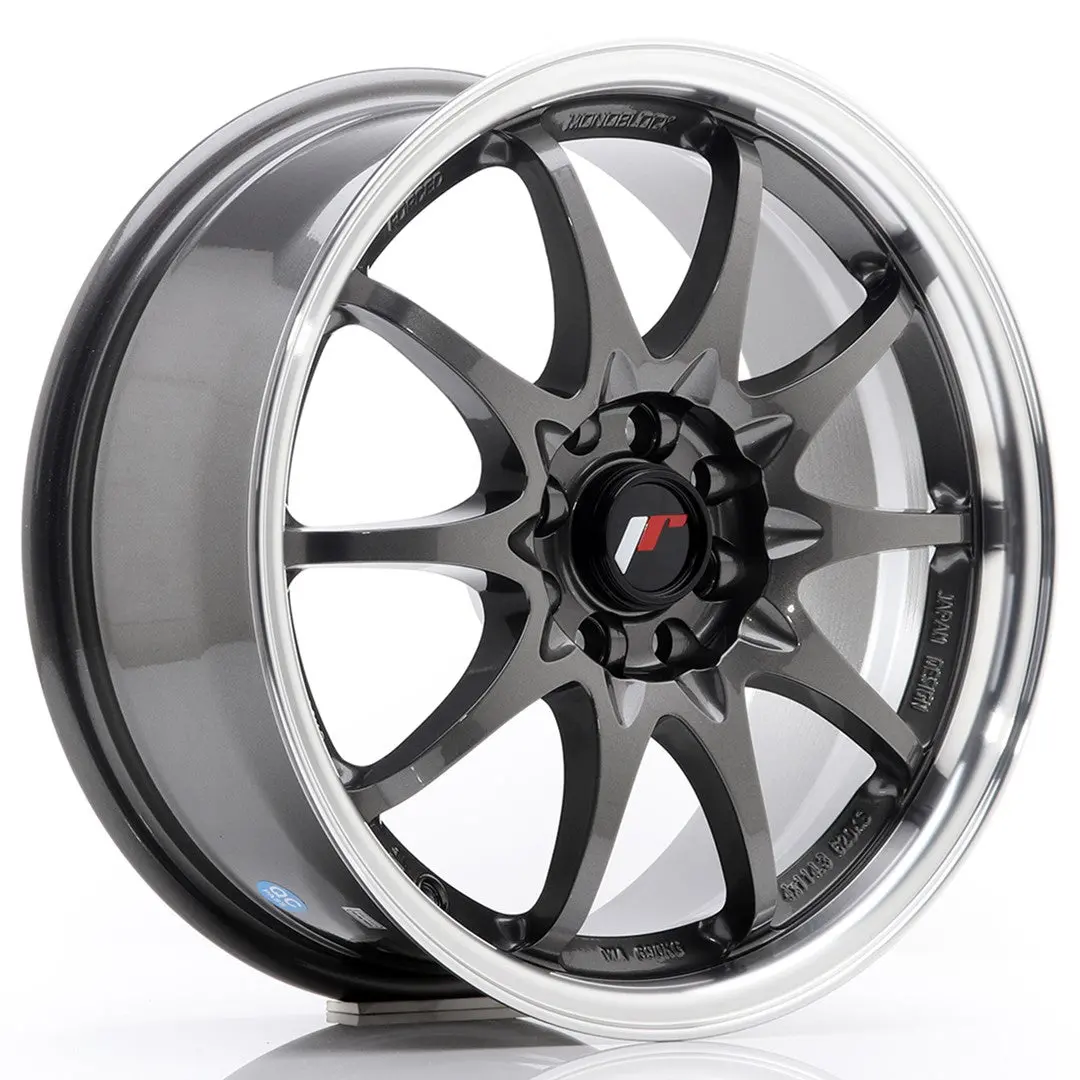 Japan Racing Wheels Jr5 Gun Metal Silver Lip 16*7 1