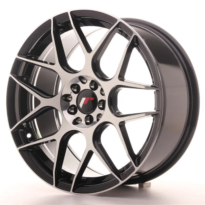 Japan Racing Wheels Jr18 Black Machined 17*8 1