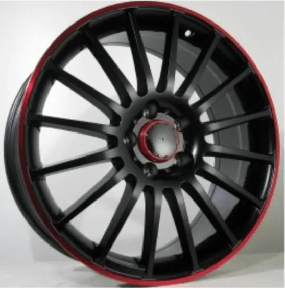 Replica For Mercedes 280 B Matt Black Red Lip 19*8 1