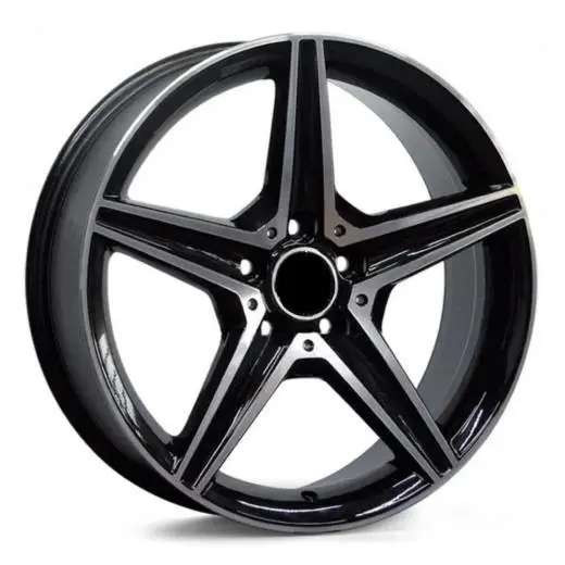 Replica For Mercedes 554/2 Black Polish 17*8.5 1