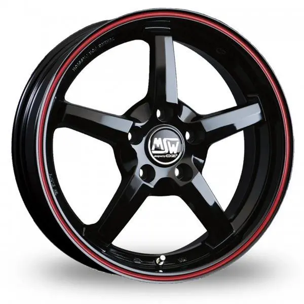 Msw Wheels Msw 16 16*7 Black Red Lip 1