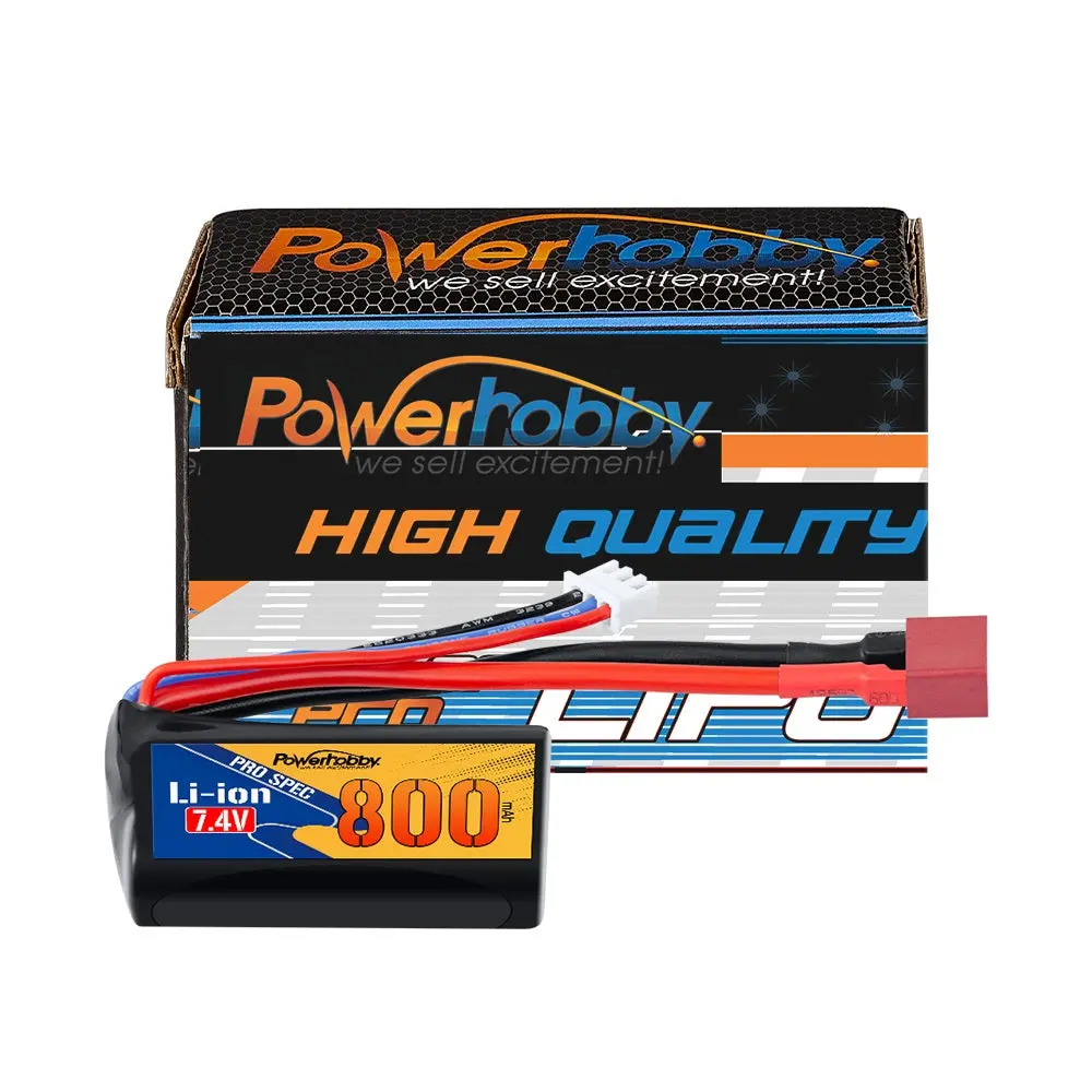 Powerhobby Li-Ion 7.4V 800Mah Battery W Deans Plug : Blackzone Slyder 1