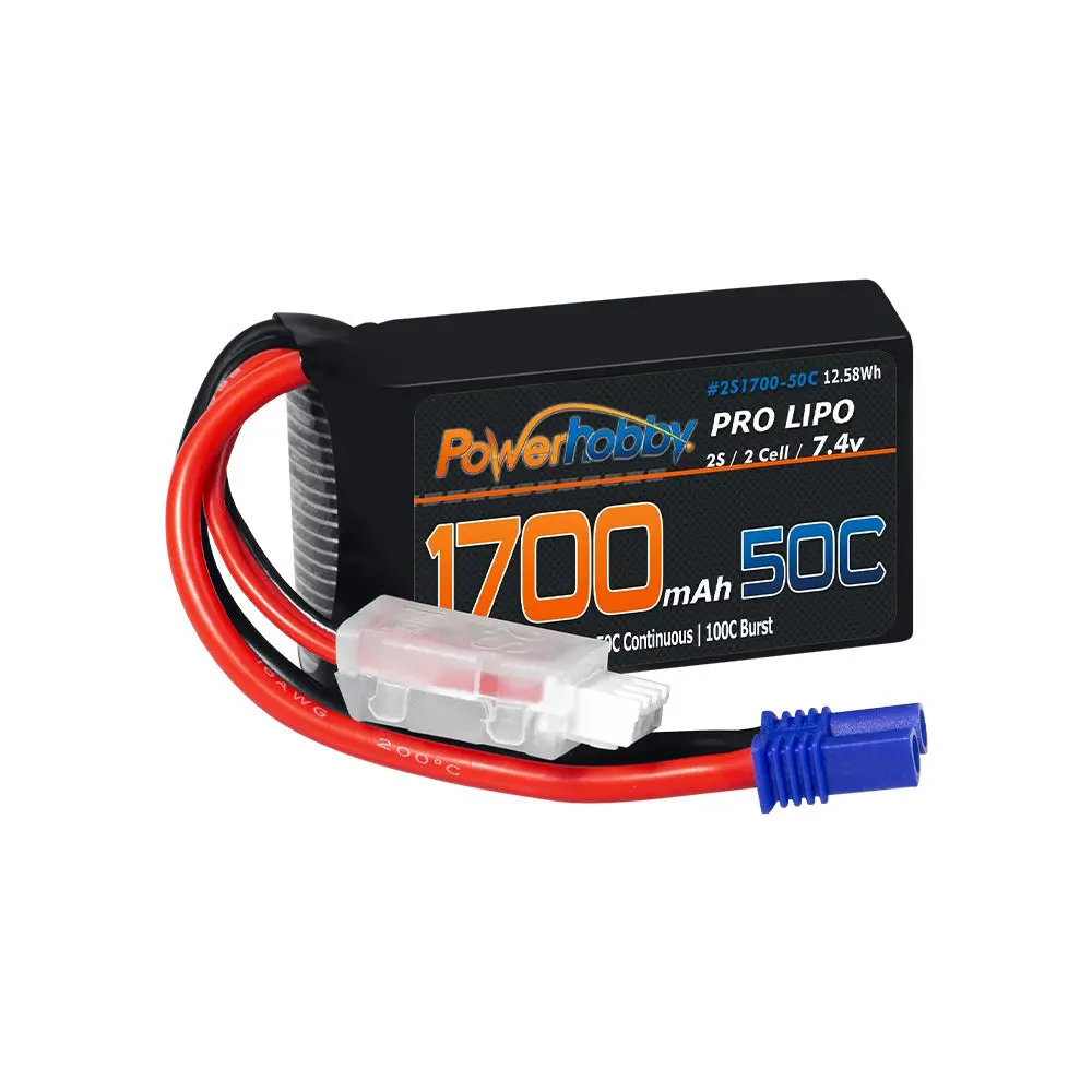 Powerhobby 2S 1700Mah 50C Lipo Battery W Ec2 Plug 1