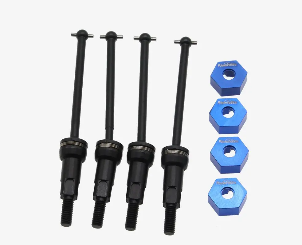 Power Hobby Front & Rear Cvd Axles Drive Shafts, Black, For Arrma Grom, 6573 1