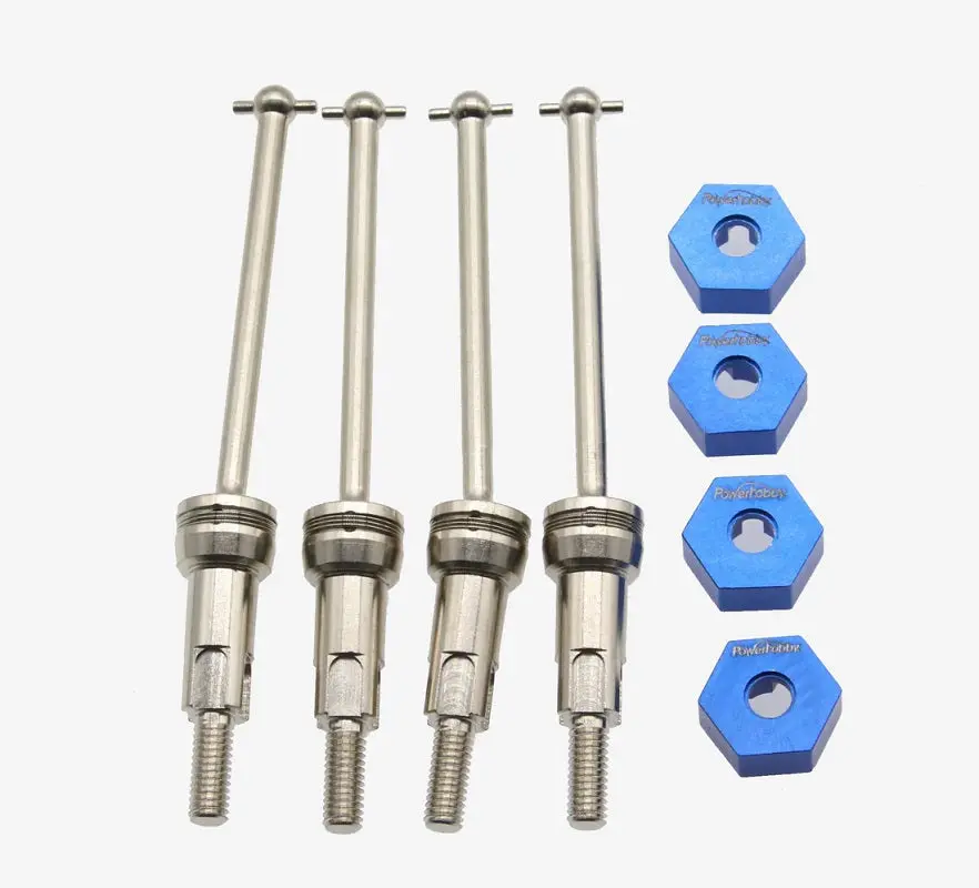 Power Hobby Front & Rear Cvd Axles Drive Shafts, Silver, For Arrma Grom 6573 1