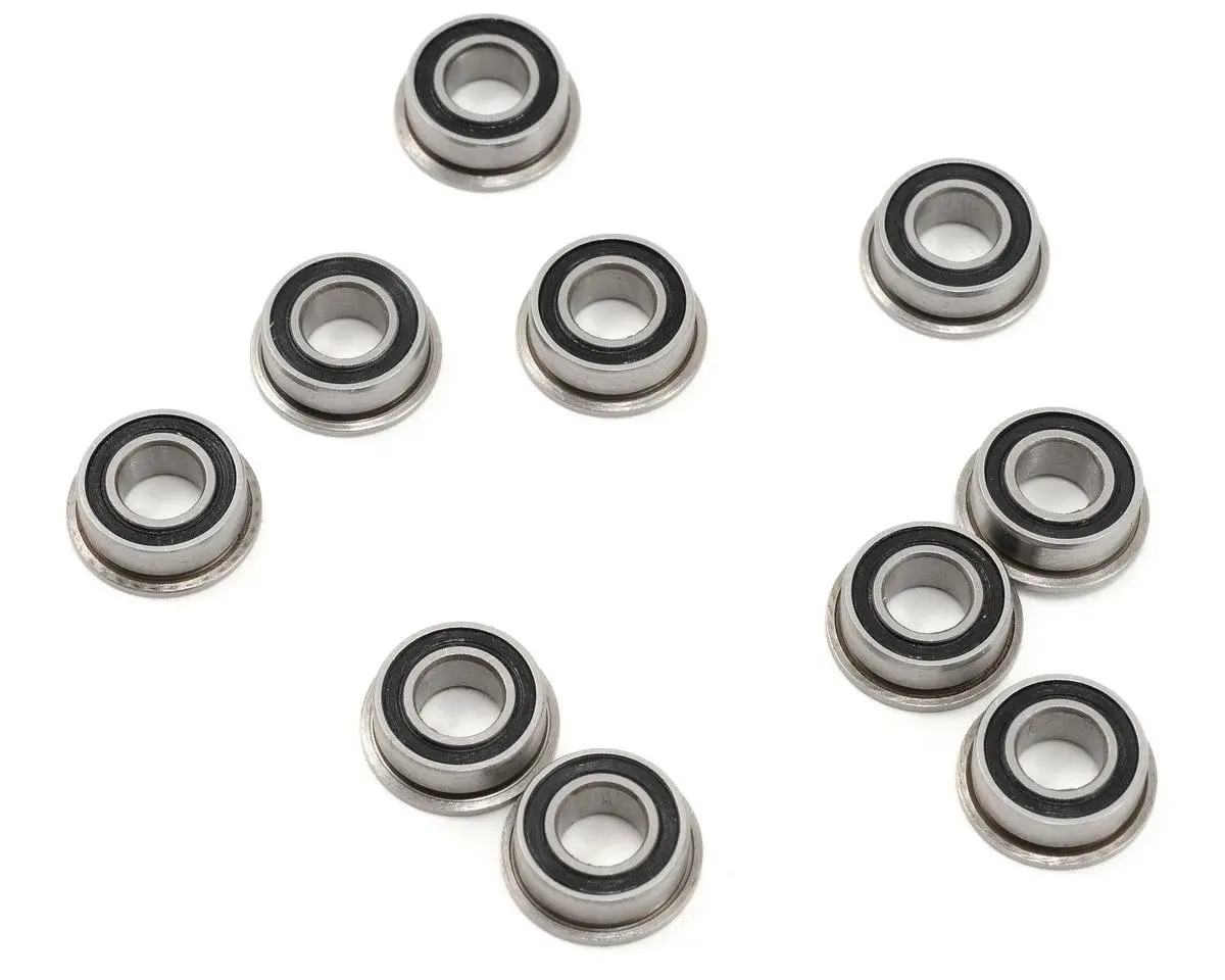 Protek Rc 5X10x4mm Rubber Sealed Flanged "Speed" Bearing (10) Ptk-10104 1