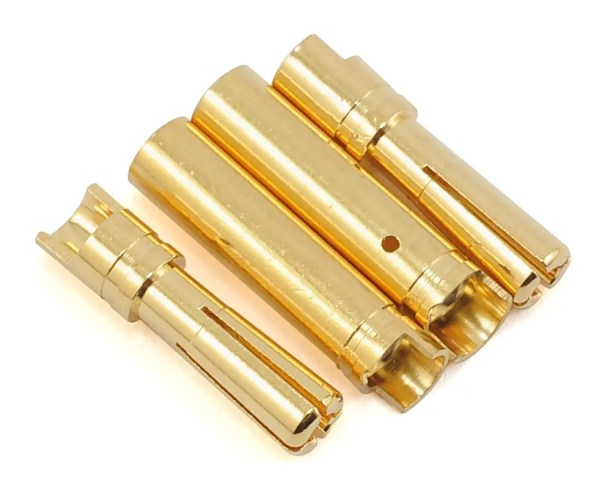 Protek Rc 4.0Mm "Super Bullet" Solid Gold Connectors (2 Male/2 Female) 1