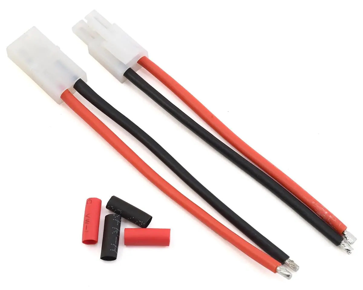 Protek Rc 4" Pigtail Connector Set W/Shrink Tube (1 Female & 1 Male Tamiya) 1