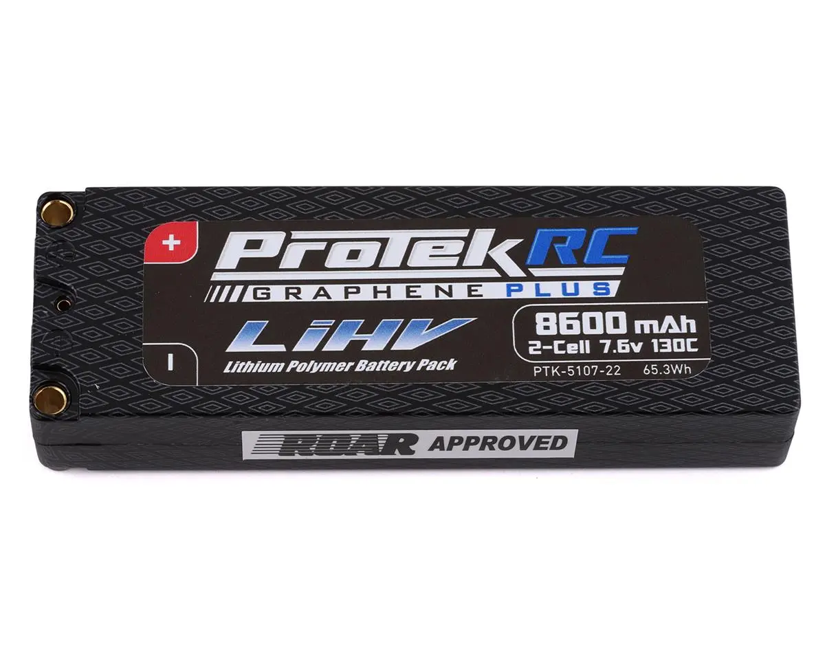 Protek Rc 2S 130C Low Ir Si-Graphene + Hv Lipo Battery (7.6V/8600Mah) Ptk-5107-22 1