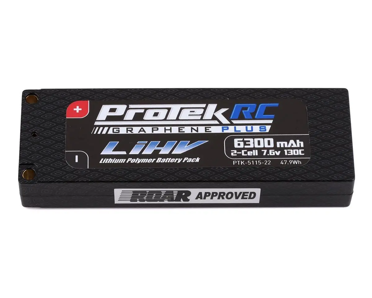 Protek Rc 2S 130C Low Ir Si-Graphene + Hv Lcg Lipo Battery (7.6V/6300Mah) Ptk-5115-22 1