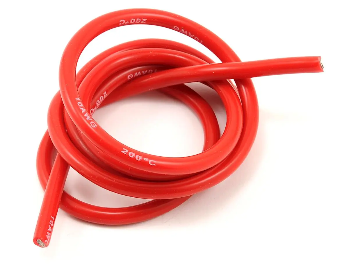 Protek Rc Silicone Hookup Wire (Red) (1 Meter) (10Awg) 1