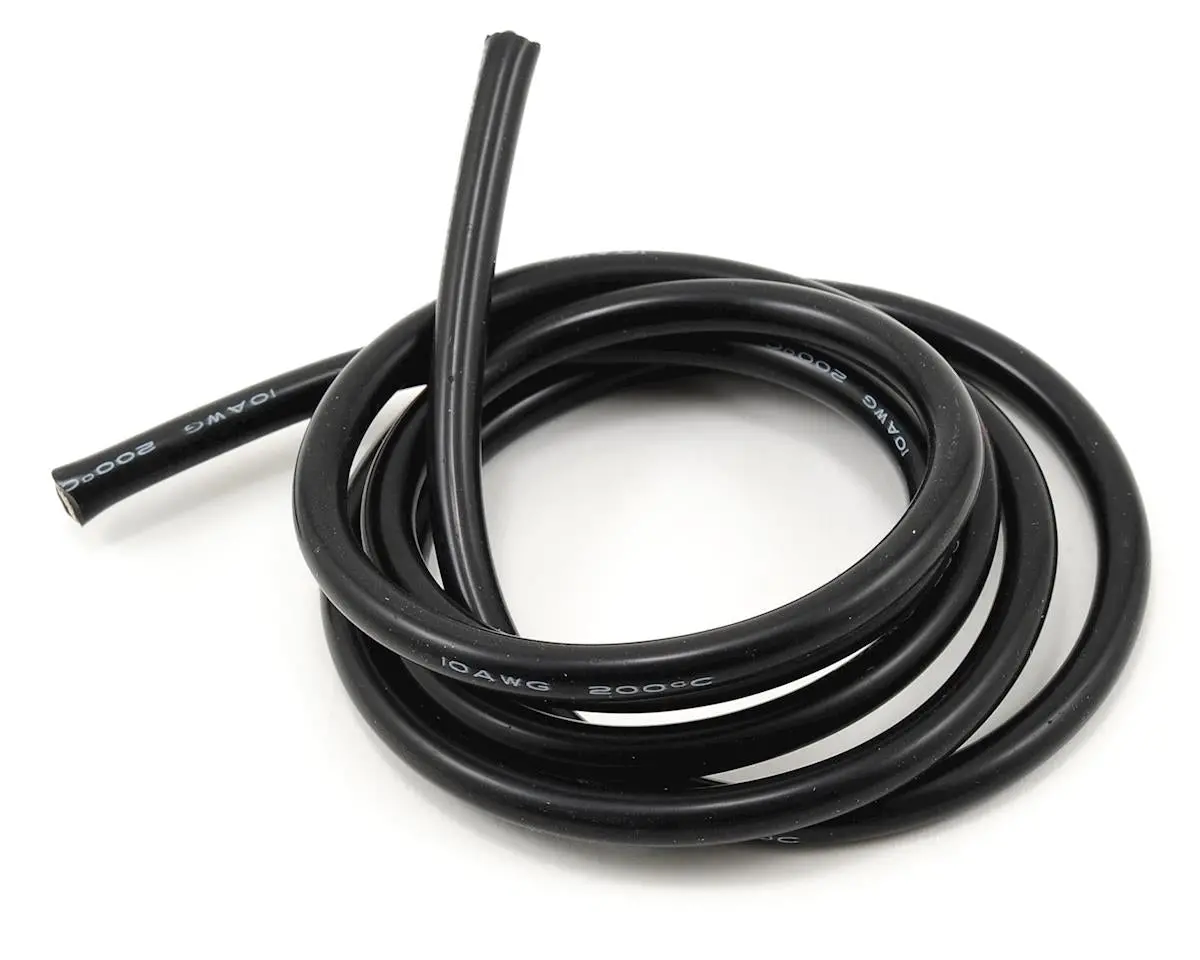 Protek Rc Silicone Hookup Wire (Black) (1 Meter) (10Awg) 1
