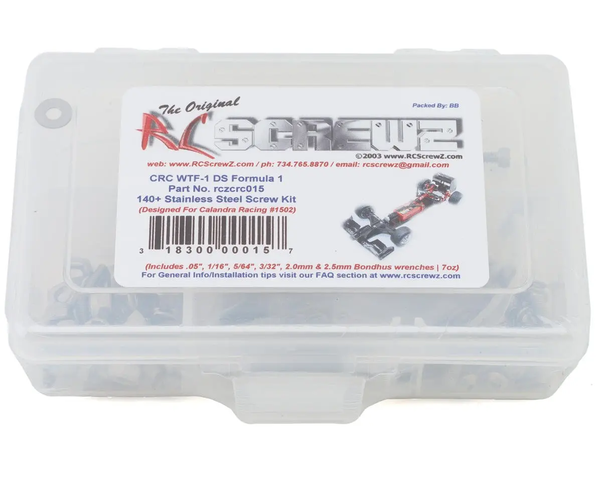 Rc Screwz Crc Wtf1 Ds Formula 1 Stainless Steel Screw Kit Rczcrc015 1