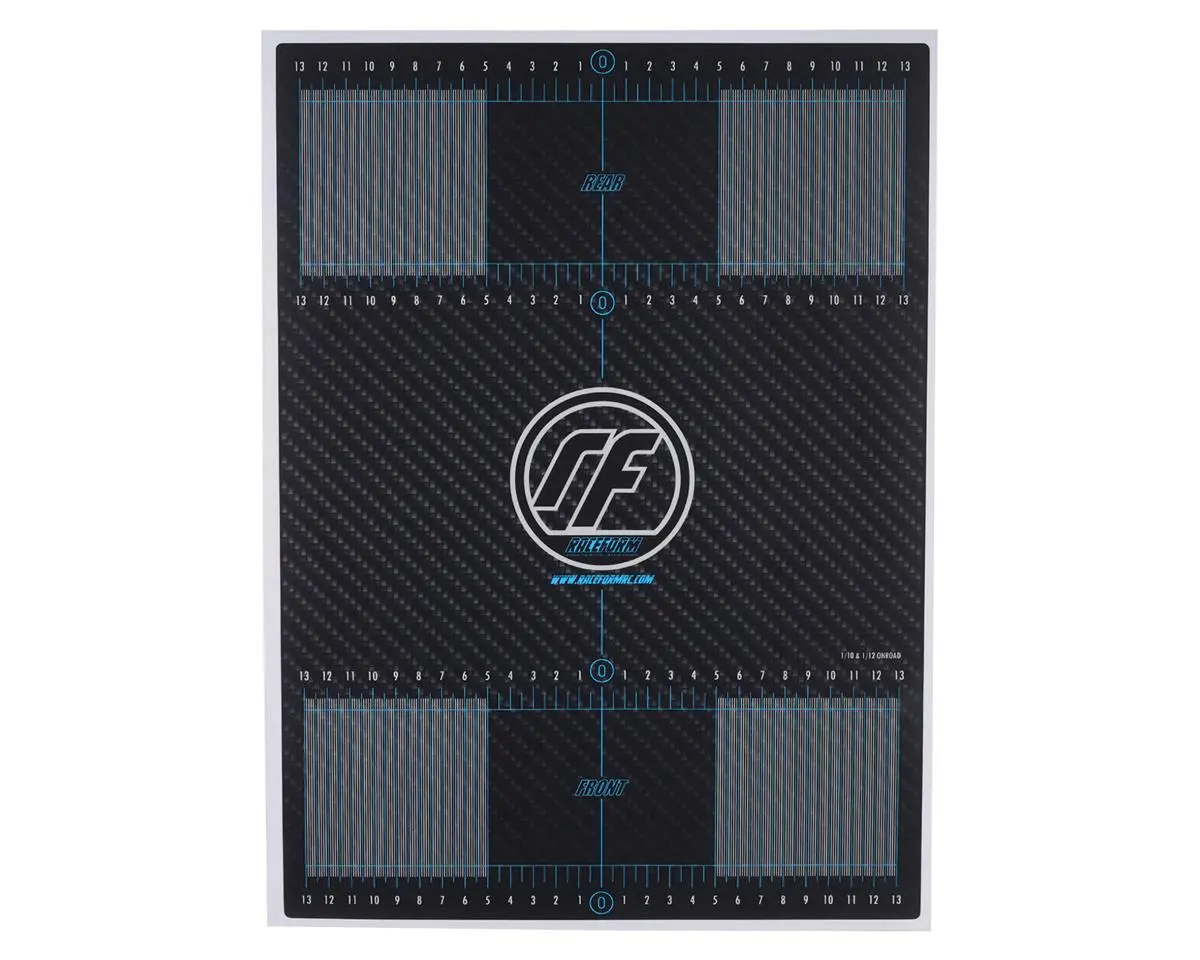 Raceform Carbon Fiber Graphic Setup Decals (1/10, 1/12 On-Road) Rfm20210114cfgsds10on 1