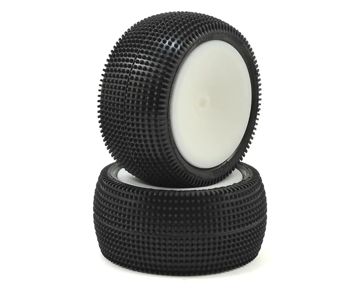 Schumacher Cactus 2.2" Rear 1/10 Buggy Pre-Mounted Carpet Tire (2) (Yellow) U6839 1