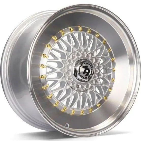 79Wheels Sv-F Silver Polished Lip 15*7 1