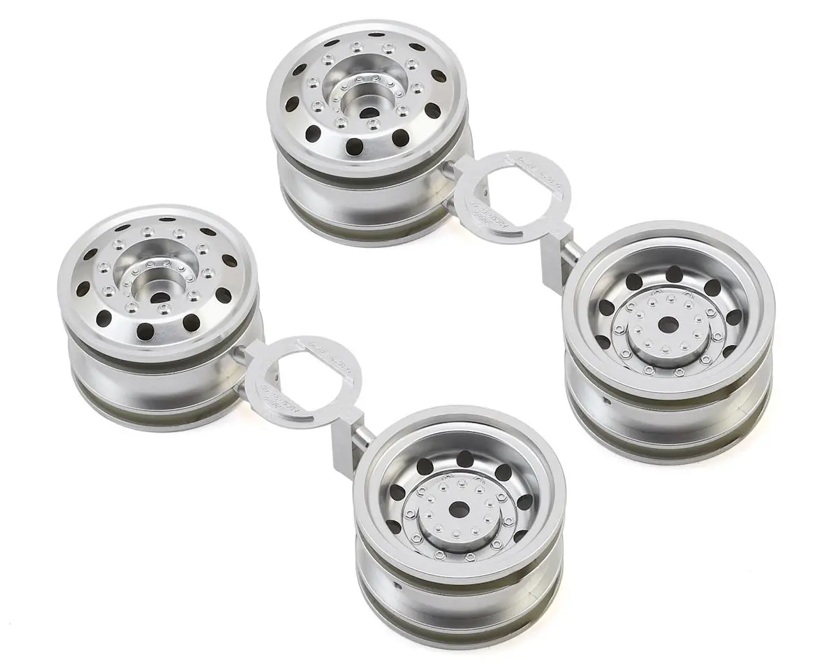 Tamiya Tt-01 Type-E Racing Truck Wheels (Matte Chrome) (4) 51588 1