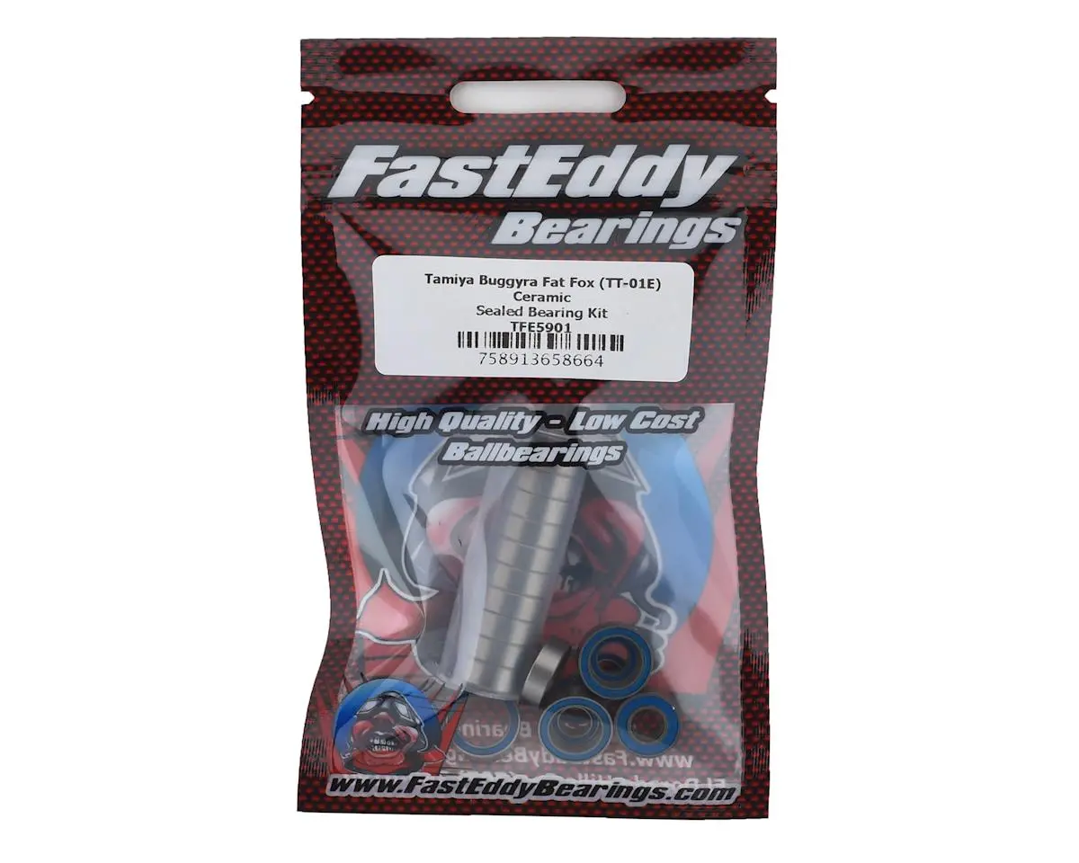 Fasteddy Tamiya Buggyra Fat Fox Ceramic Rubber Sealed Bearing Kit (Tt-01E) 5901 1