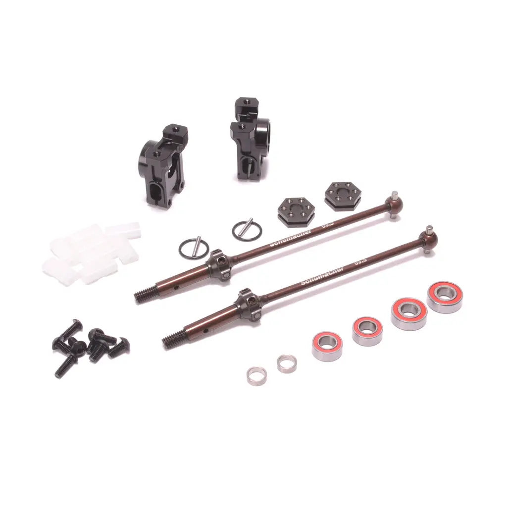 Schumacher Option Alloy Rear Hub / Cvd Assembly (-2Mm) - L1r U8681 1