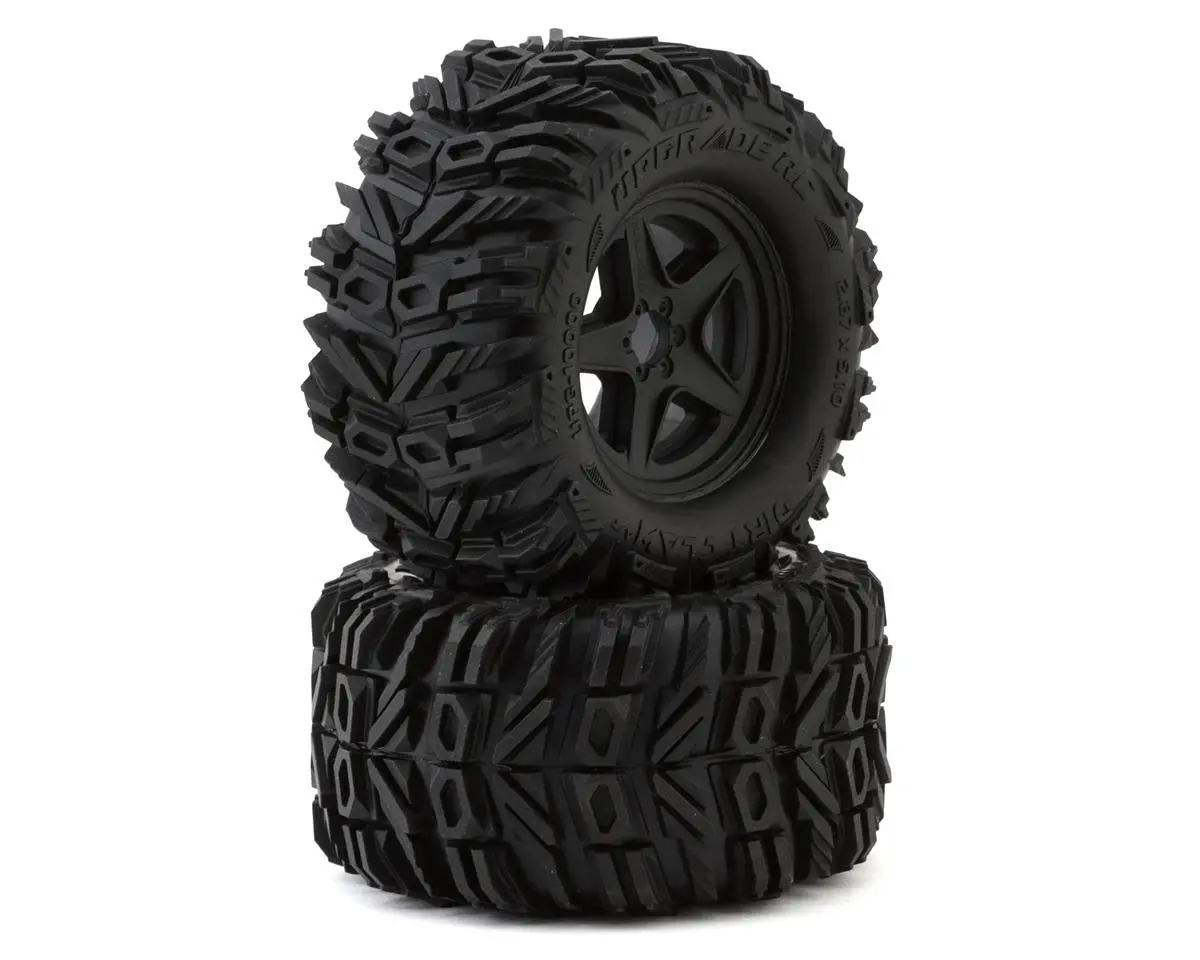 Upgrade Rc Dirt Claw 2.8" Pre-Mounted All-Terrain Tires W/5-Star Wheels (2) Upg-10000 1