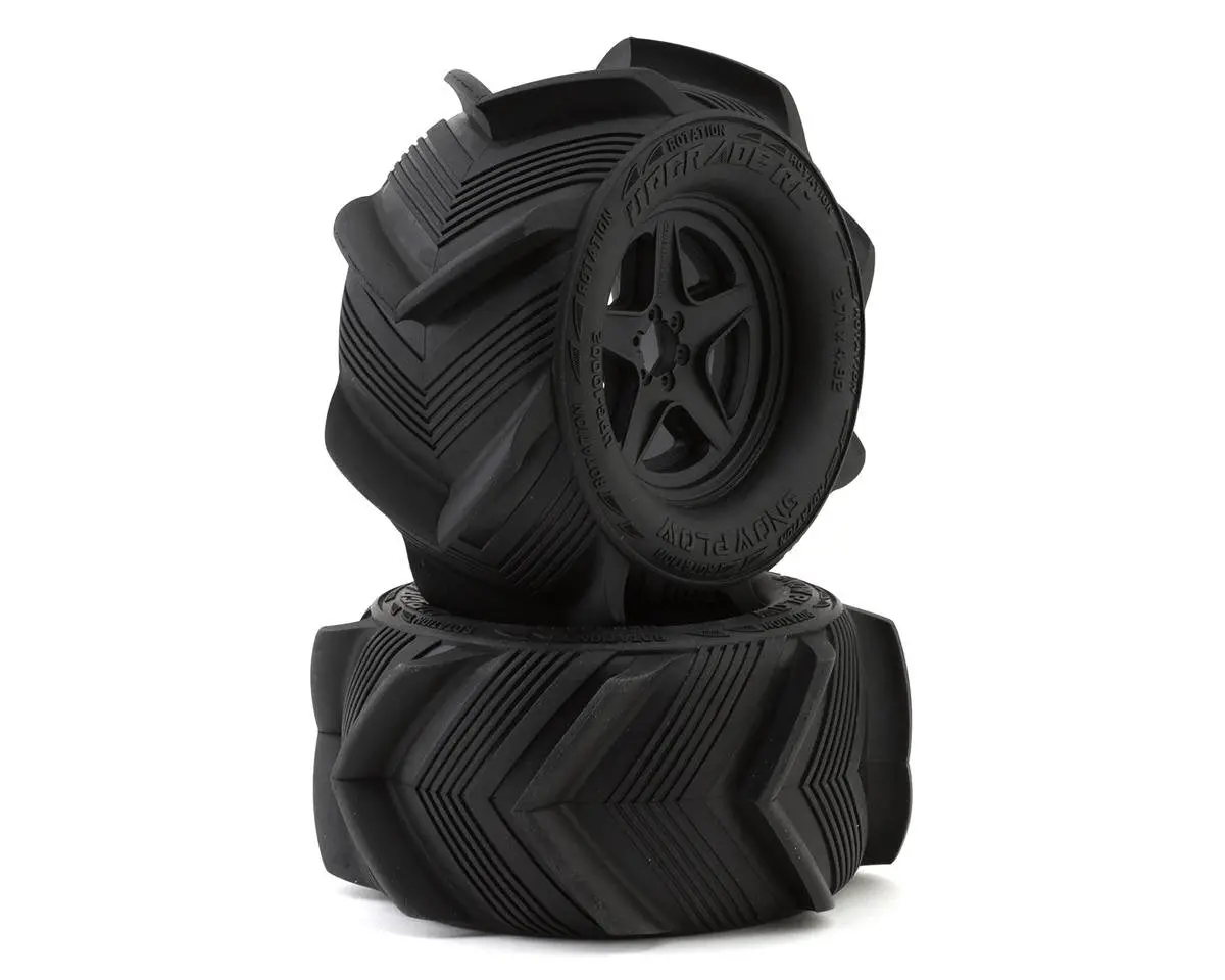 Upgrade Rc Snow Plow 2.8" Pre-Mounted Sand/Snow Tires W/5-Star Wheels (2) Upg-10002 1