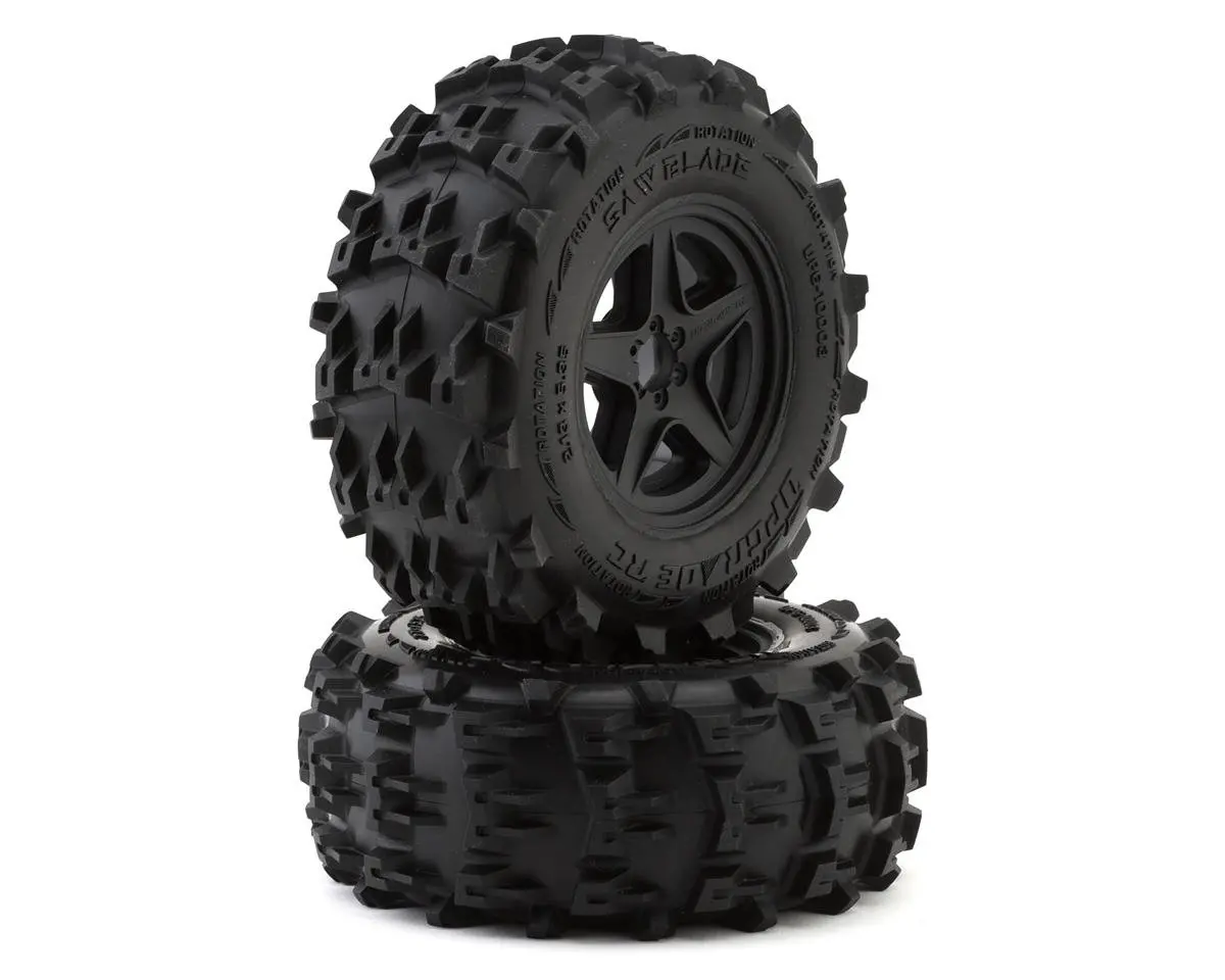 Upgrade Rc Saw Blade 2.8" Pre-Mounted Off-Road Tires W/5-Star Wheels (2) Upg-10003 1