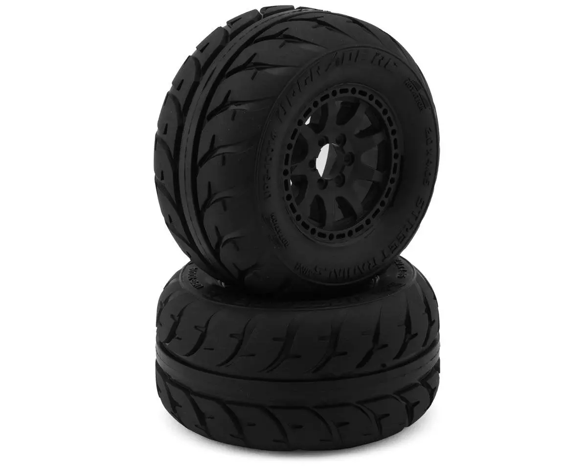 Upgrade Rc Street Radials 2.2" Pre-Mounted On-Road Tires For Traxxas® Mini Maxx® Upg-10014 1
